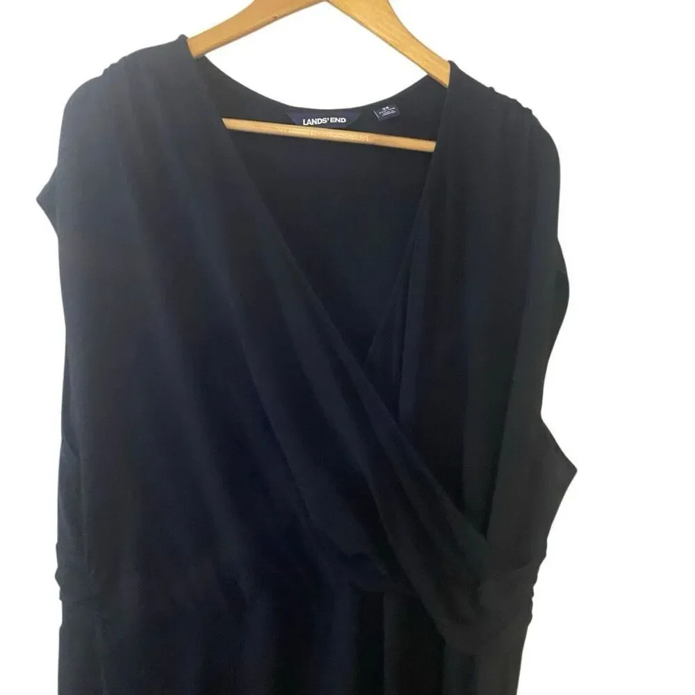 Lands end size 3XL black sun dress sleeveless long length